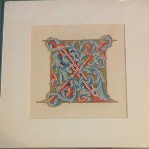 Intricate Blue and Red Art Print